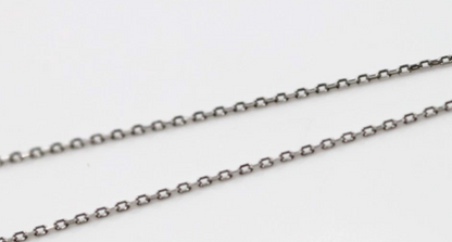 Genuine 18ct 18K White Gold Fine Cable Chain Necklace 1.29grams 50cm