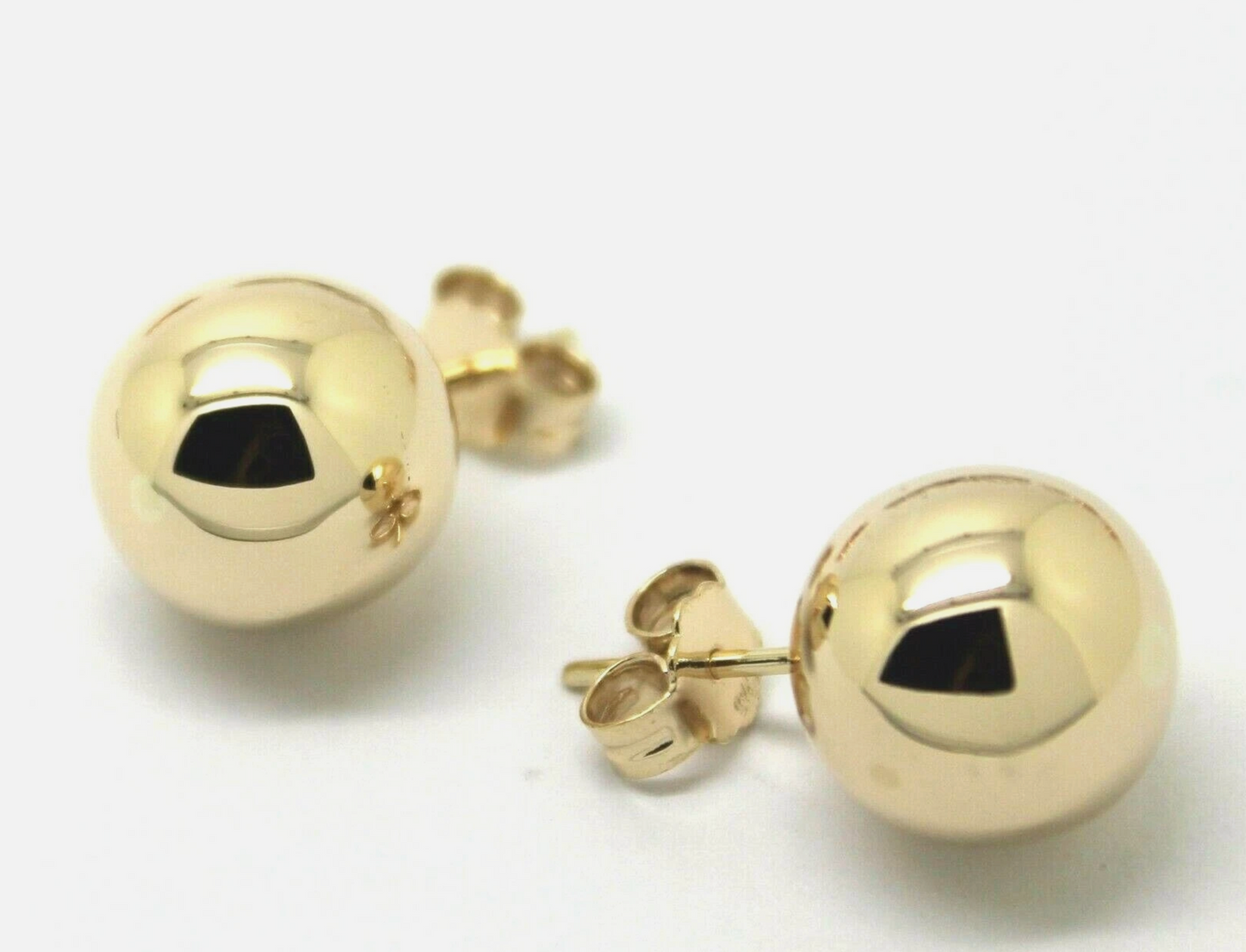 Kaedesigns Genuine 18ct 18k 750 Yellow Gold 12mm Stud Ball Earrings