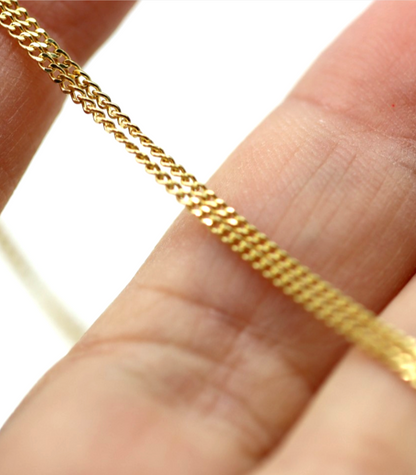 18ct 18K 750 Yellow Gold Kerb Curb Chain Necklace 50cm 2.66grams