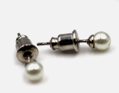 Sterling Silver 925 Freshwater 4mm Freshwater Pearl Studs Earrings