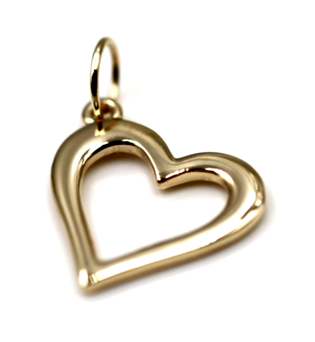 Kaedesigns Genuine 9k 9ct 375 Yellow, Rose or White Gold Open Heart Pendant