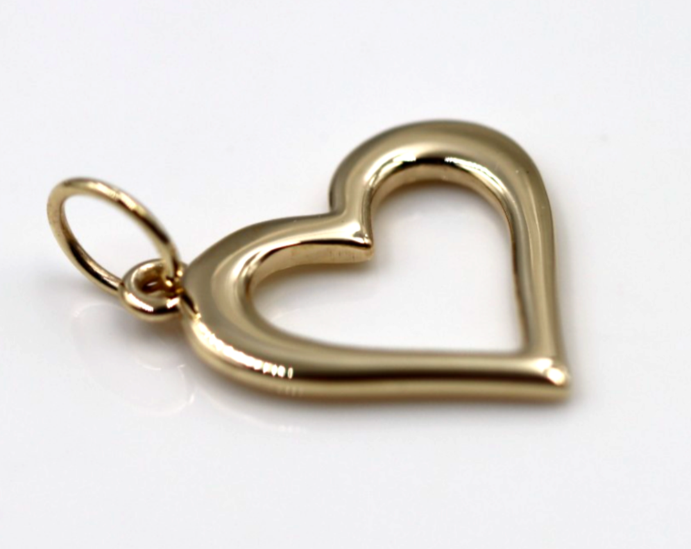 Kaedesigns Genuine 9k 9ct 375 Yellow, Rose or White Gold Open Heart Pendant