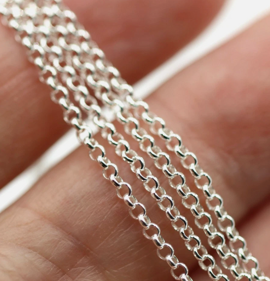 Genuine Sterling Silver 925 Oval Belcher Necklace Chain 1.9mm wide - Choose your length