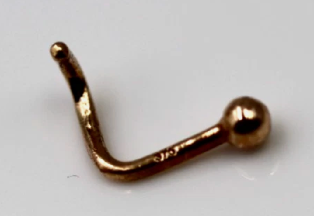 Genuine Solid 9ct 9k Yellow, Rose or White Gold 2.5mm Nose Stud Hallmarked 375