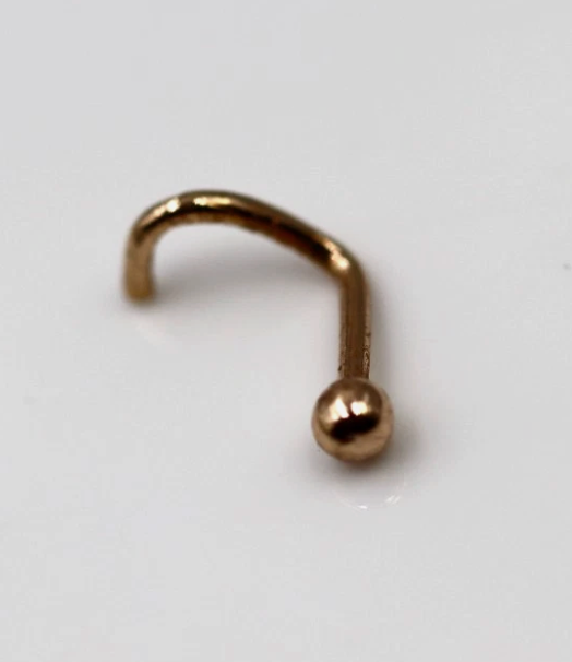 Genuine Solid 9ct 9k Yellow, Rose or White Gold 2.5mm Nose Stud Hallmarked 375