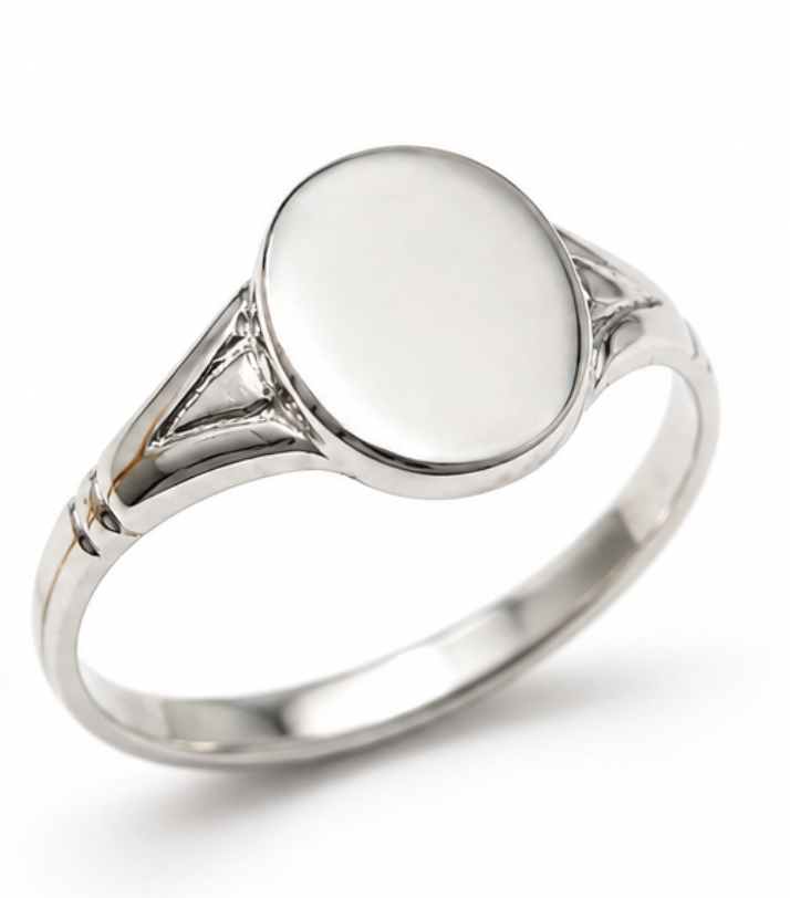 Genuine 9ct 9k 375 Yellow, Rose or White Gold Oval Signet Ring 227 - Choose your size