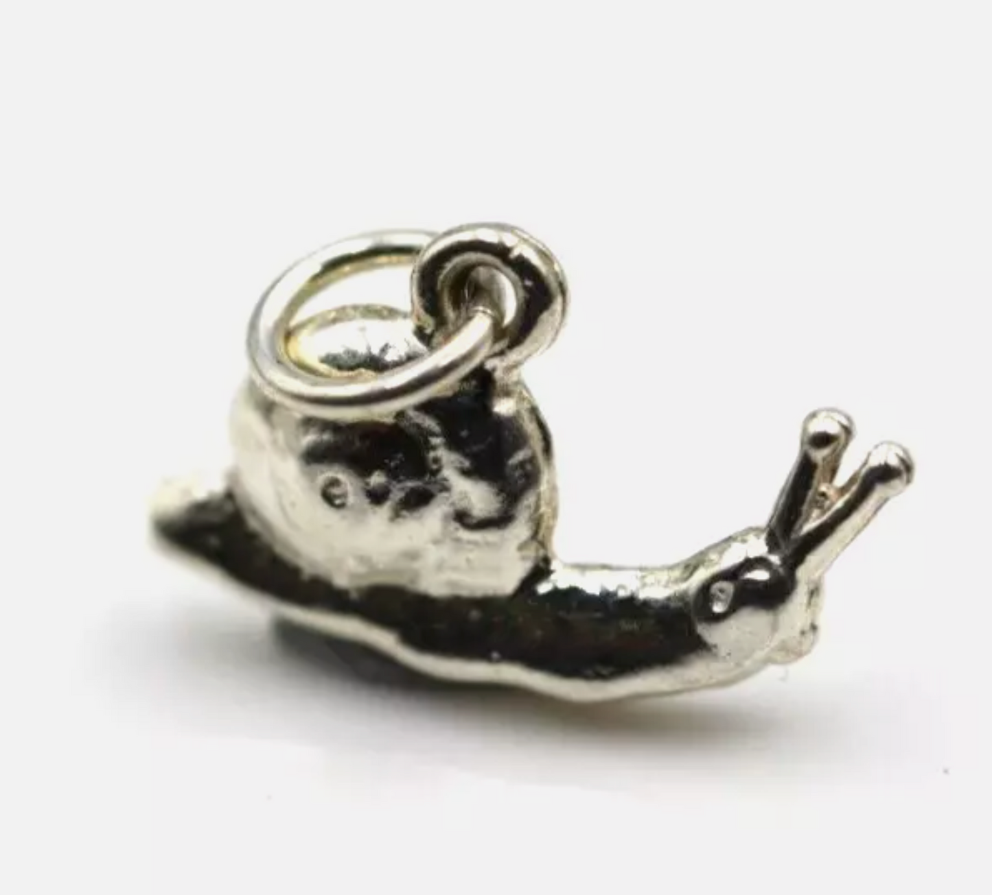 Genuine Sterling Silver 925 Small 3D Snail Pendant or Charm