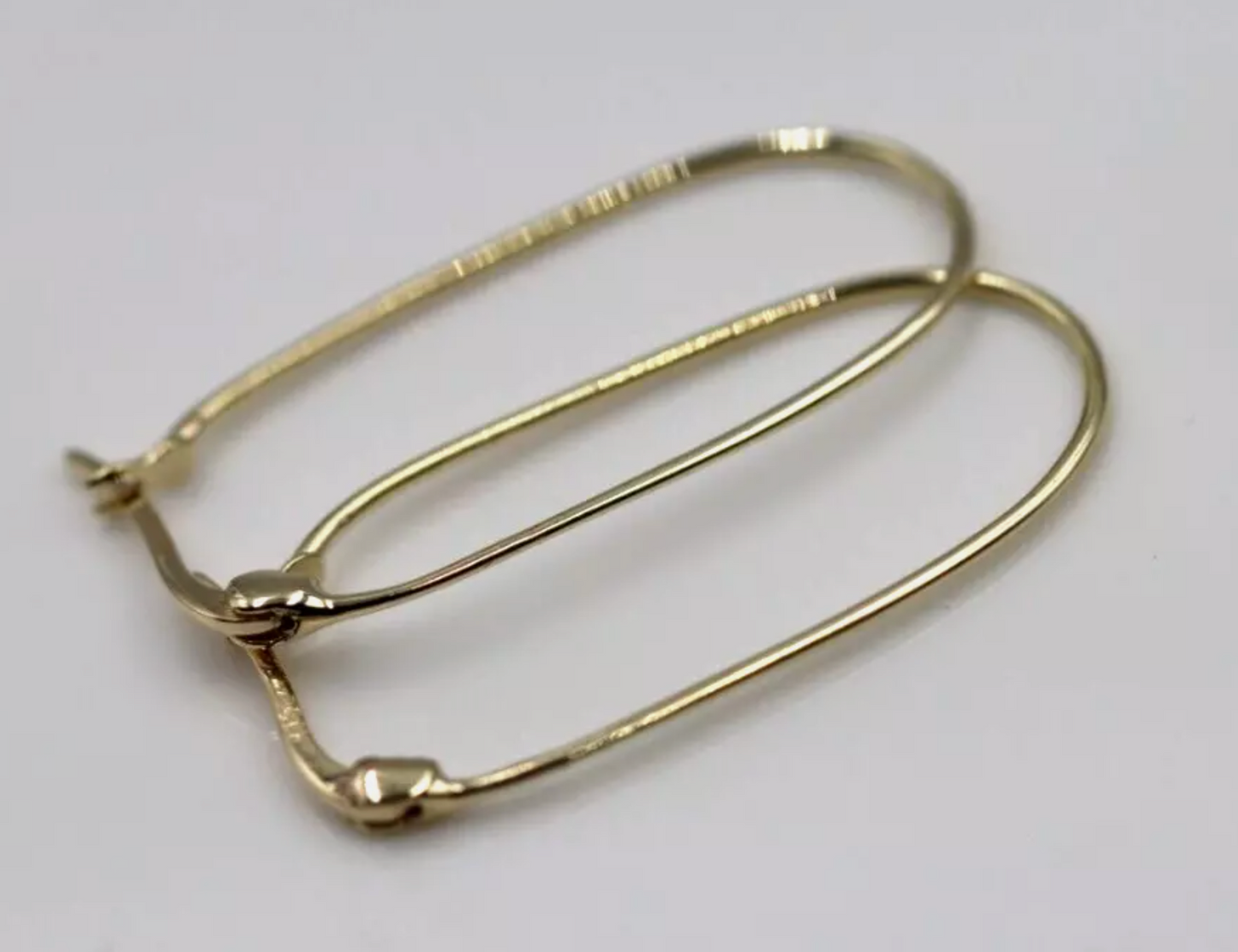 Kaedesigns New Genuine 9ct 9K Yellow or Rose Gold Large Hook Earrings