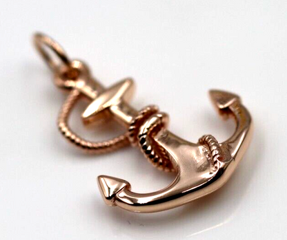 Genuine, Kaedesigns 9ct 9kt Yellow, Rose or White Gold Large Solid Anchor Boat Pendant / Charm