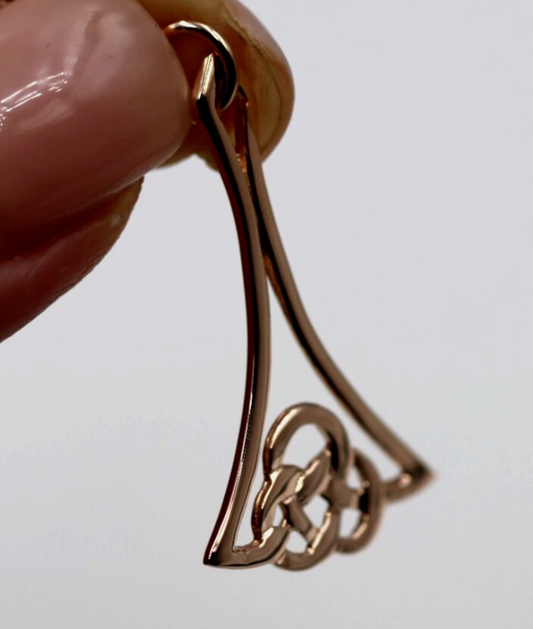 Genuine New 9ct 9K Yellow, Rose or White Gold Celtic Knot Pendant