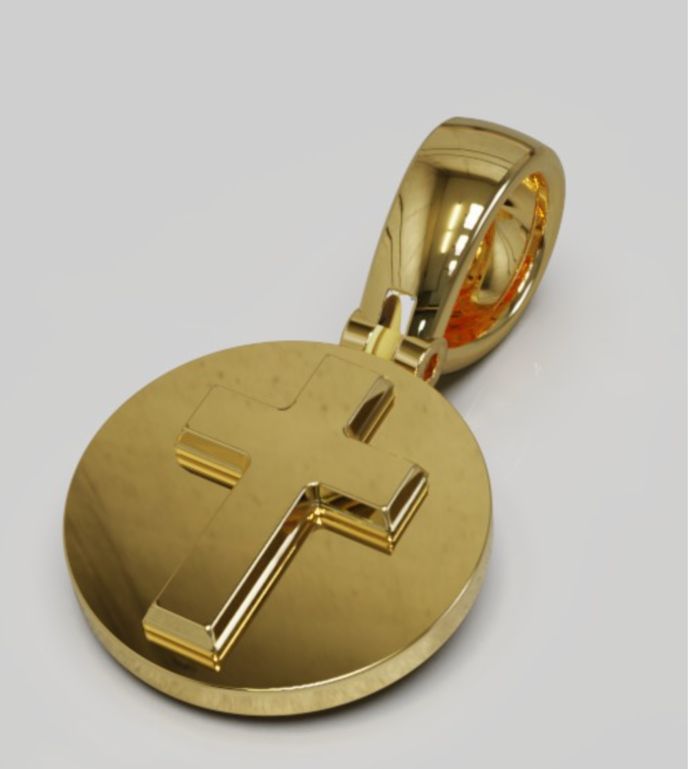 Genuine Large Heavy 14ct 14k 585 Yellow Gold Full Solid Heavy Cross Pendant