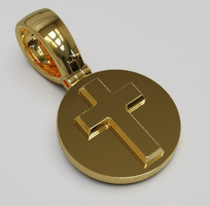 Genuine Large Heavy 14ct 14k 585 Yellow Gold Full Solid Heavy Cross Pendant