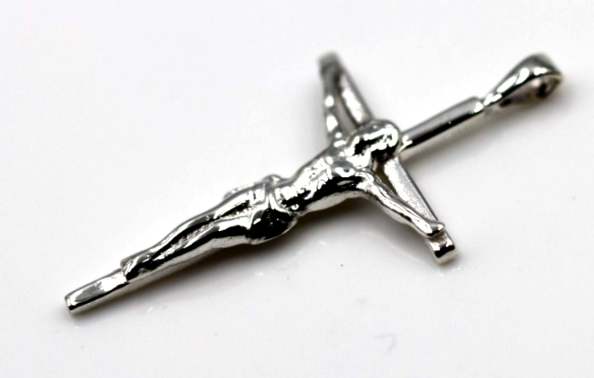 Genuine 9ct Yellow or Rose or White Gold or Sterling Silver Crucifix Cross pendant