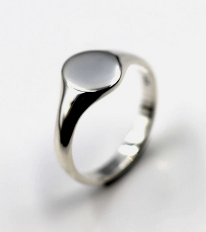 Genuine Sterling Silver 925 Signet Ring 9mm x 7mm - In your ring size