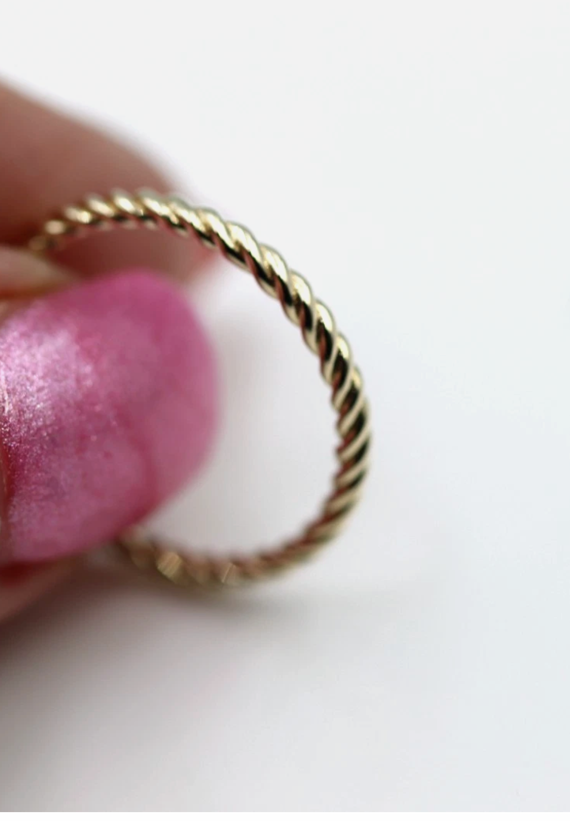 Genuine New 9ct Yellow, Rose or White Gold Dress rope stacker ring