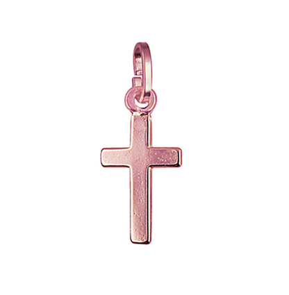 Genuine 18ct or 9ct Yellow, Rose or White Gold Cross Tiny Small Pendant / Charm 14mm x 8mm