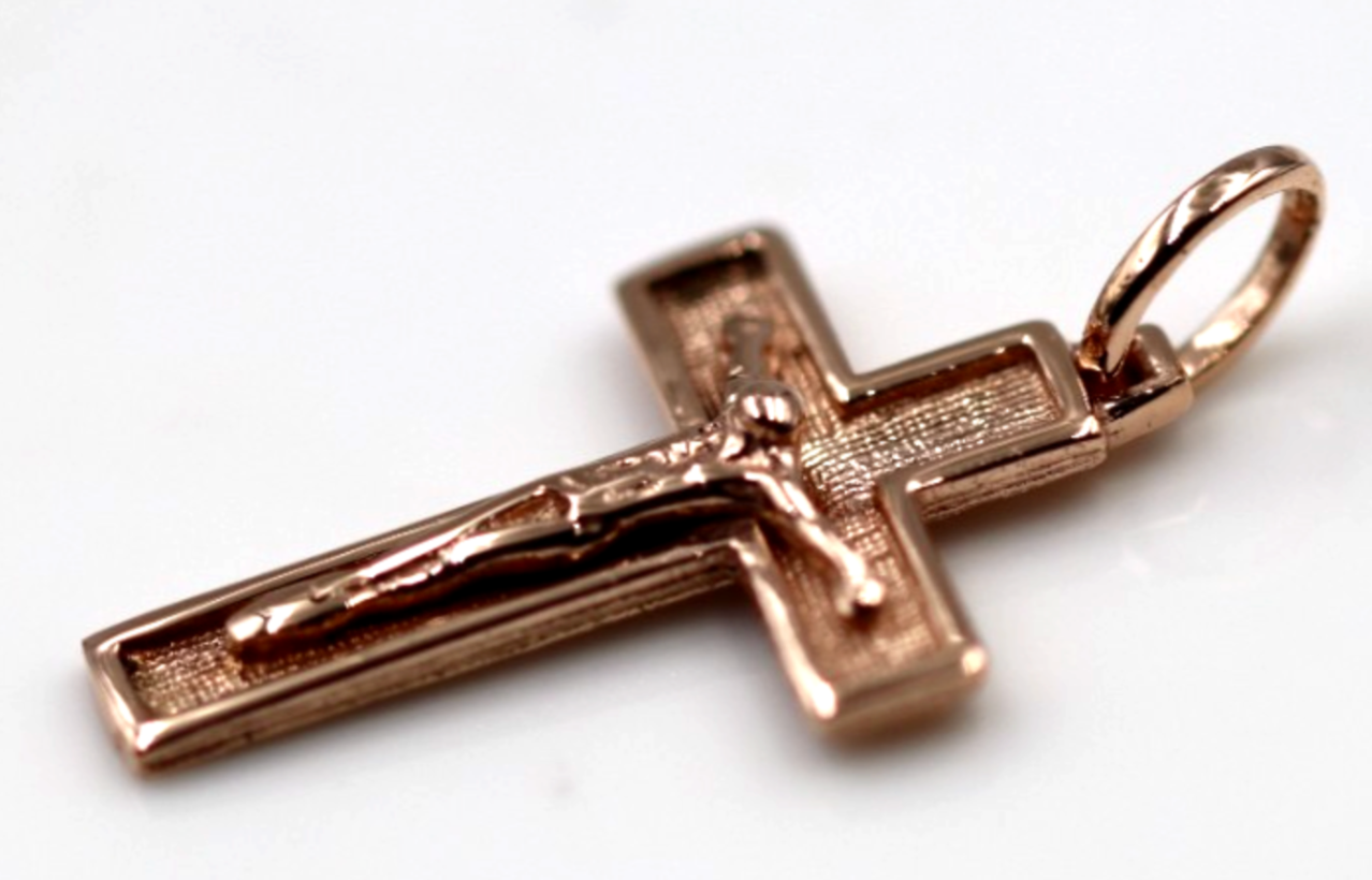 Genuine Small New 9ct 9K 375 Yellow, Rose or White Gold Crucifix Cross Pendant