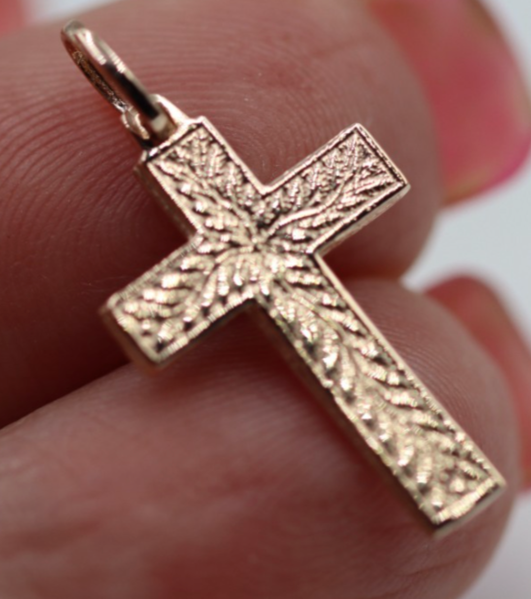 Genuine Small New 9ct 9K 375 Yellow, Rose or White Gold Crucifix Cross Pendant