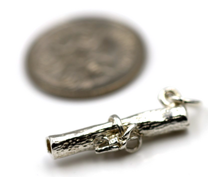 Genuine Sterling Silver 925 Graduation Diploma Charm / Pendant