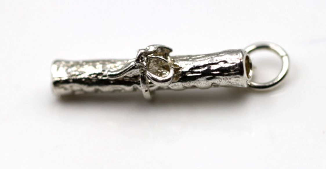 Genuine Sterling Silver 925 Graduation Diploma Charm / Pendant