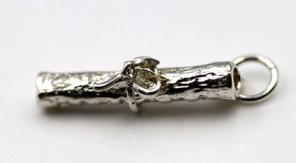 Genuine Sterling Silver 925 Graduation Diploma Charm / Pendant