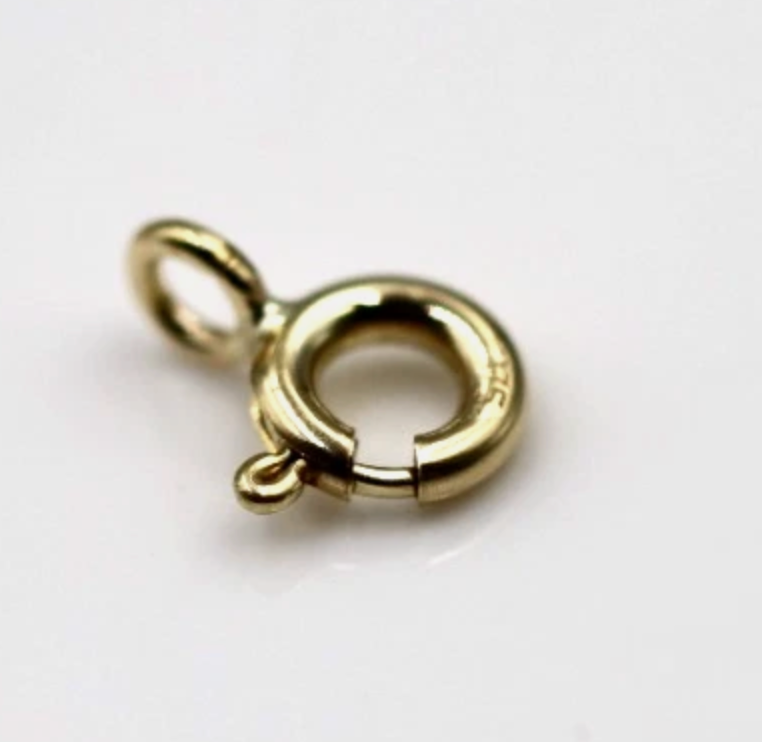 18ct or 9ct Yellow or Rose or White Gold Bolt Ring Open Clasp 4.5mm to 8mm