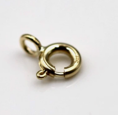 18ct or 9ct Yellow or Rose or White Gold Bolt Ring Open Clasp 4.5mm to 8mm
