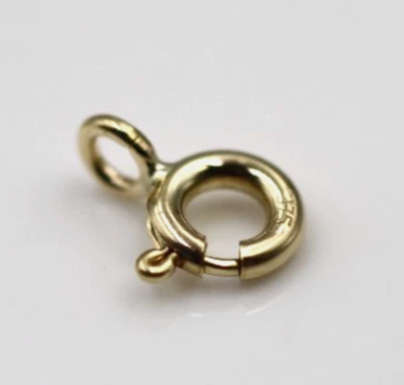 18ct or 9ct Yellow or Rose or White Gold Bolt Ring Open Clasp 4.5mm to 8mm
