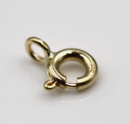 18ct or 9ct Yellow or Rose or White Gold Bolt Ring Open Clasp 4.5mm to 8mm