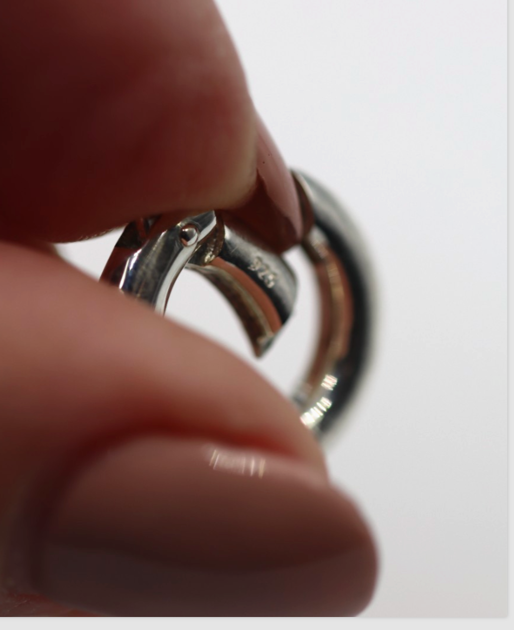 Genuine Large Sterling Silver 14mm or 17mm Round Spring Circle Clasp Shortener Polished