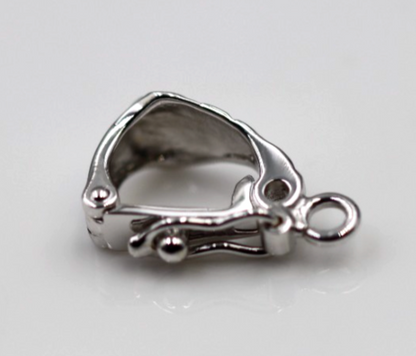 Sterling Silver Pearl Enhancer Bail Clasp Large 14mm