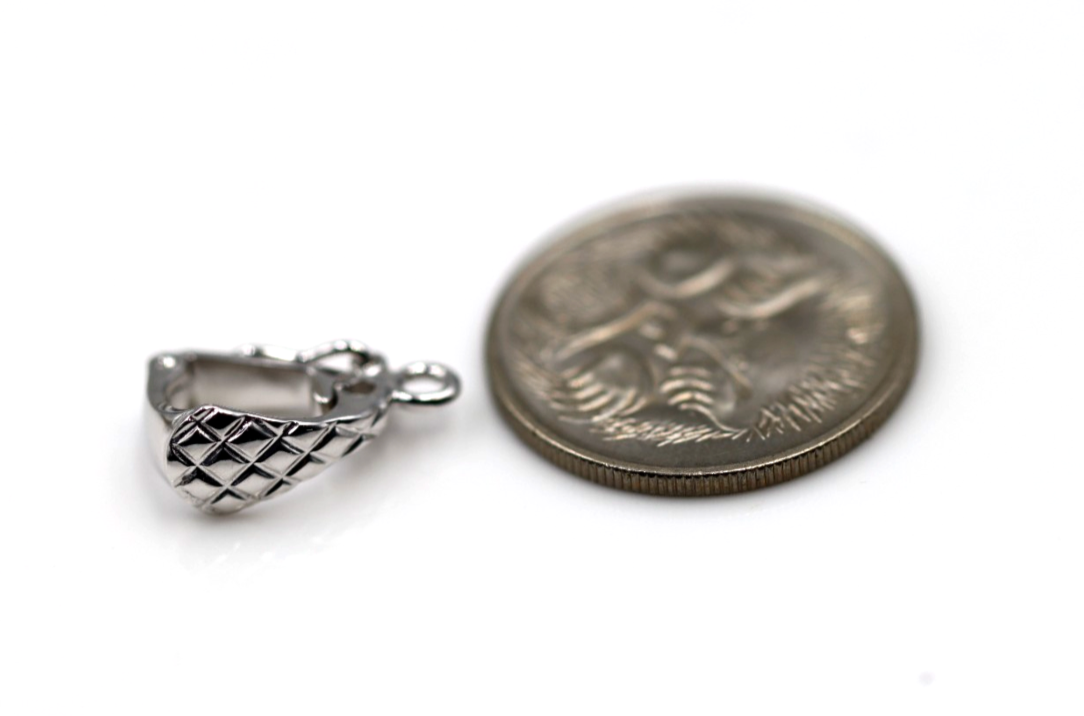 Sterling Silver Pearl Enhancer Bail Clasp Large 14mm