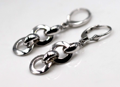 Kaedesigns 9ct Yellow, Rose or White Gold 10mm Circle Belcher Earrings Continental Hooks