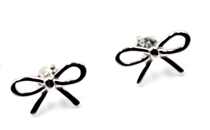 Kaedesigns, Sterling Silver 925 Bow Stud Studs Earrings