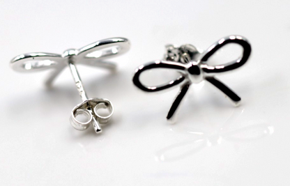 Kaedesigns, Sterling Silver 925 Bow Stud Studs Earrings