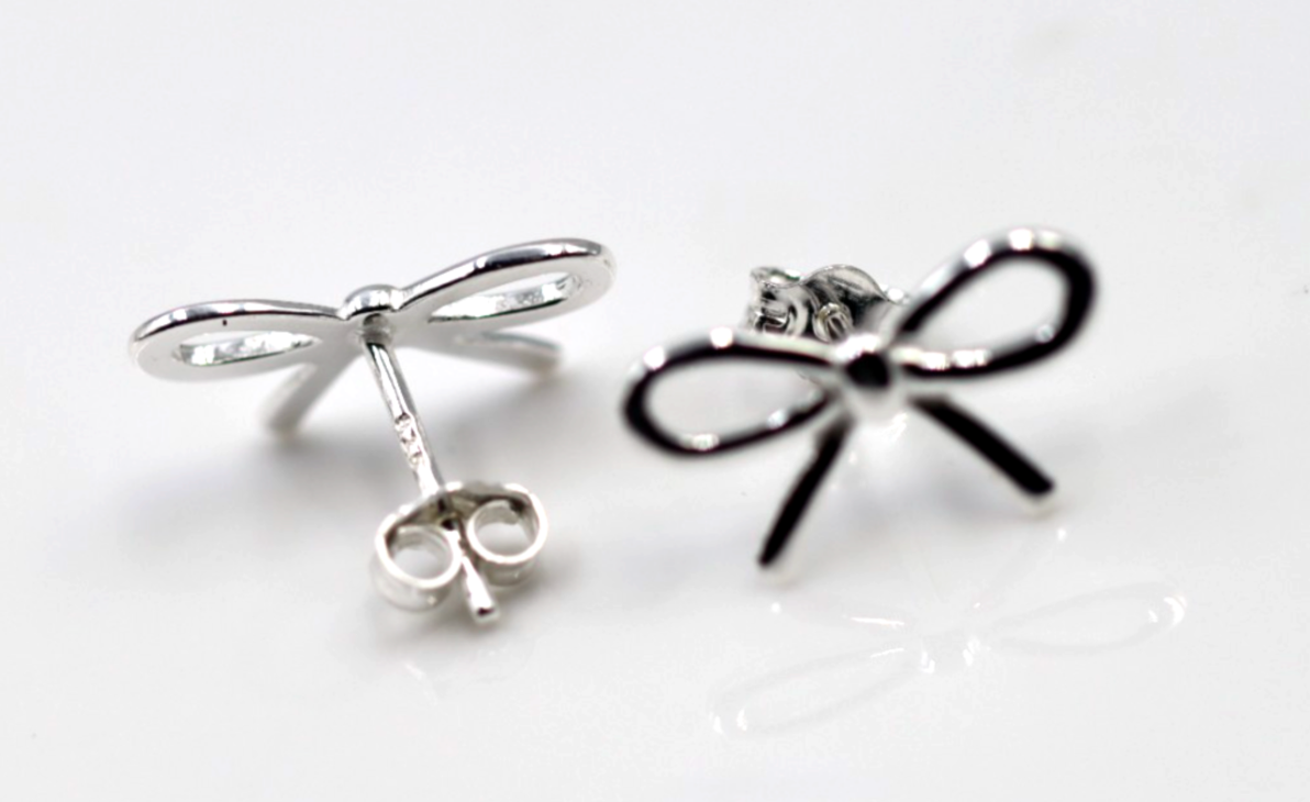 Kaedesigns, Sterling Silver 925 Bow Stud Studs Earrings