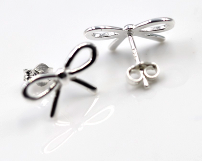 Kaedesigns, Sterling Silver 925 Bow Stud Studs Earrings