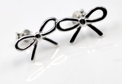 Kaedesigns, Sterling Silver 925 Bow Stud Studs Earrings