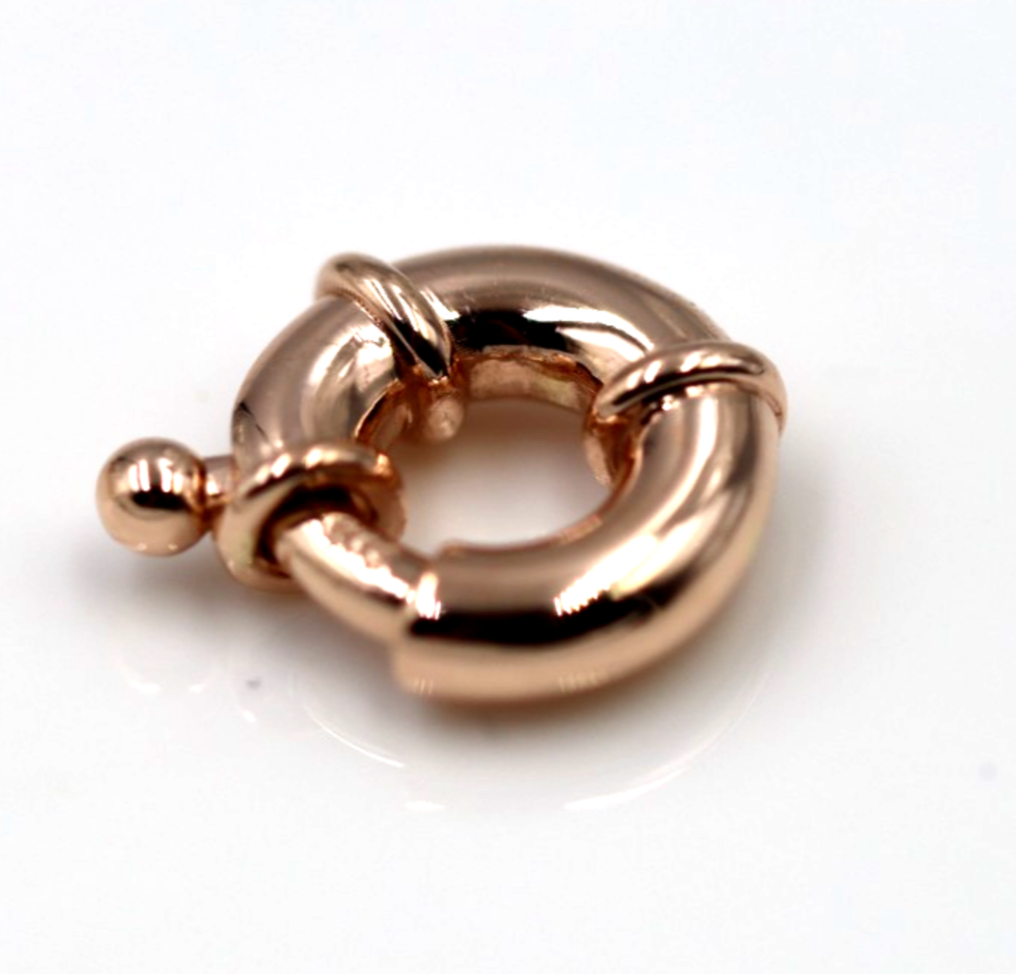 Genuine 12mm 9ct 375 Yellow,  Rose or White Gold Bolt Ring Clasp