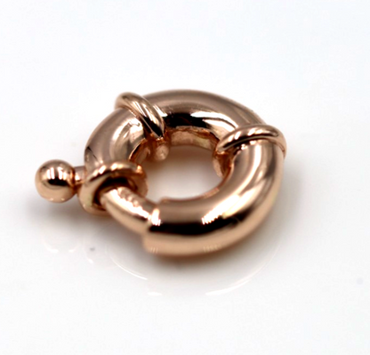Genuine 12mm 9ct 375 Yellow,  Rose or White Gold Bolt Ring Clasp