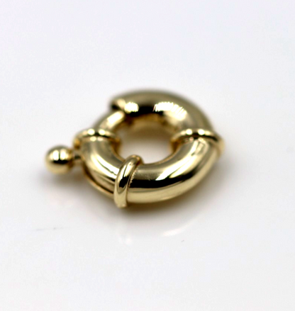 Genuine 12mm 9ct 375 Yellow,  Rose or White Gold Bolt Ring Clasp