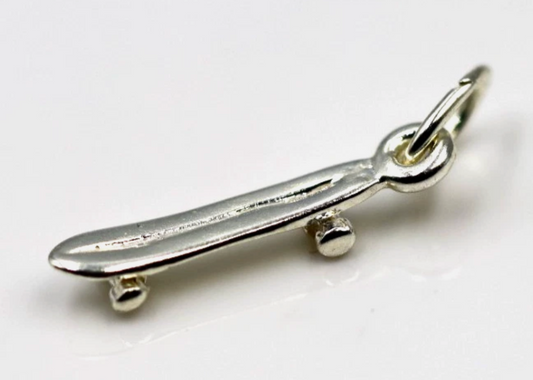 Kaedesigns New Sterling Silver 925 Solid Skateboard Pendant / Charm