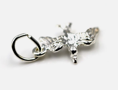 Sterling Silver 925 Small Dove Bird Charm + jump ring