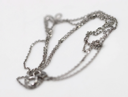 Genuine 18ct 18K White Gold Fine Cable Chain Necklace 1.29grams 50cm