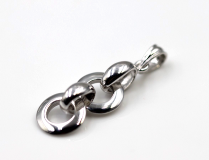 Genuine 9ct 9kt Yellow, Rose or White Gold Circle / Belcher Pendant