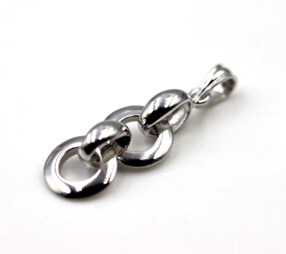 Genuine 9ct 9kt Yellow, Rose or White Gold Circle / Belcher Pendant