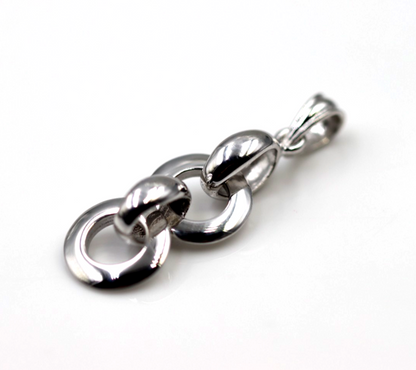 Genuine 9ct 9kt Yellow, Rose or White Gold Circle / Belcher Pendant