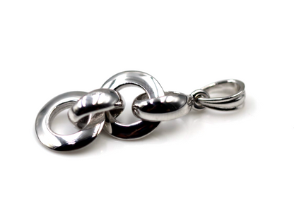 Genuine 9ct 9kt Yellow, Rose or White Gold Circle / Belcher Pendant