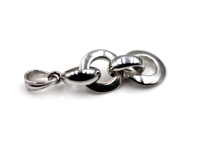 Genuine 9ct 9kt Yellow, Rose or White Gold Circle / Belcher Pendant