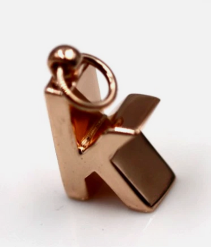 Kaedesigns, Genuine 9ct 9k 375 Genuine Solid Yellow, Rose or White Gold Initial Pendant k